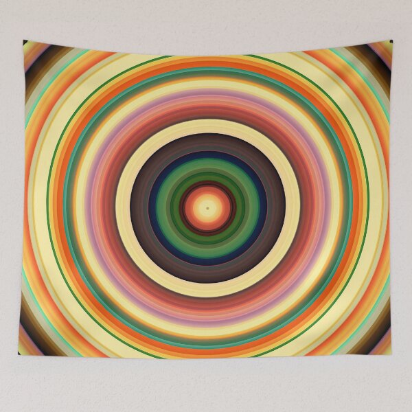 Item preview, Concentric Circles 70s Style in Yellow, Orange and Green designed and sold by KaSaPo.