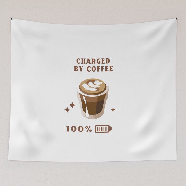 Item preview, Charged by Coffee - 100% full charge  designed and sold by JoeVee-Int.