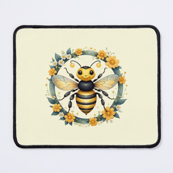Item preview, Flowers with Bee Artwork designed and sold by Planetporridge.