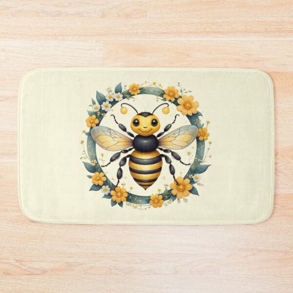 Item preview, Flowers with Bee Artwork designed and sold by Planetporridge.