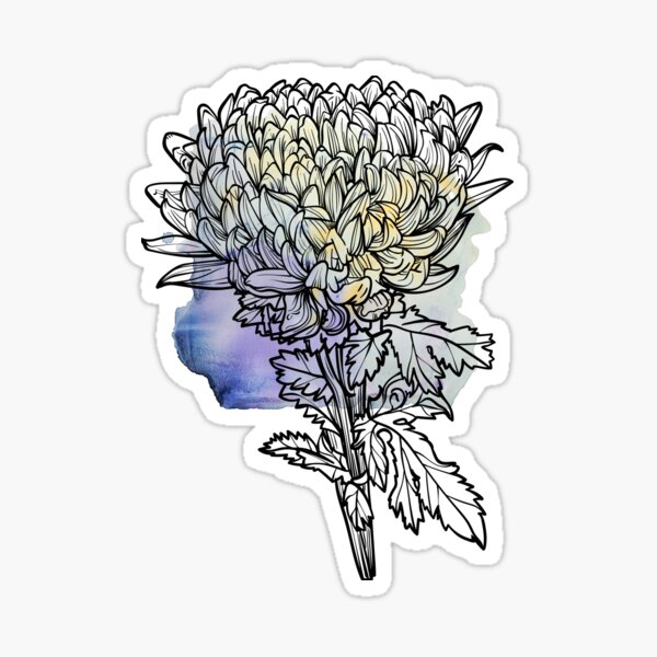 Item preview, Watercolor Chrysanthemum designed and sold by _MuzaInspires_.