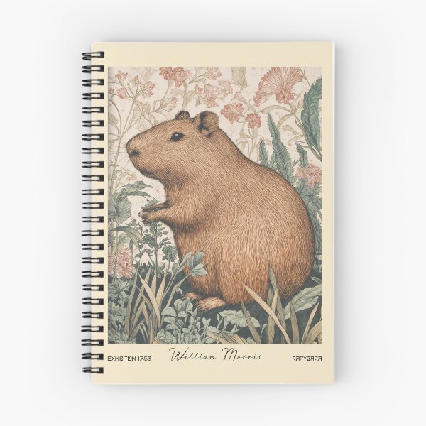 Item preview, William Morris Capybara Floral Botanical designed and sold by MidCenturyStore.
