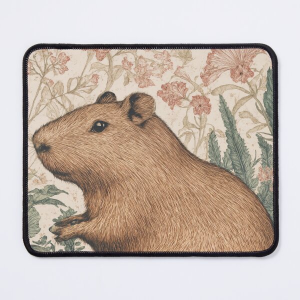 Item preview, William Morris Capybara Floral Botanical designed and sold by MidCenturyStore.