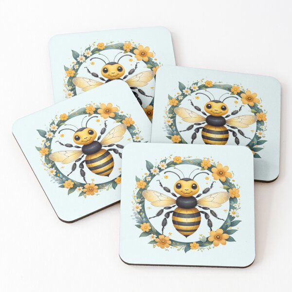 Item preview, Flowers and Bee Artwork designed and sold by Planetporridge.