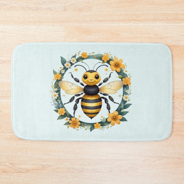 Item preview, Flowers and Bee Artwork designed and sold by Planetporridge.
