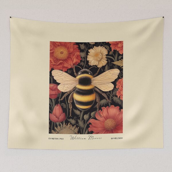 Item preview, William Morris Bumblebee Floral designed and sold by MidCenturyStore.