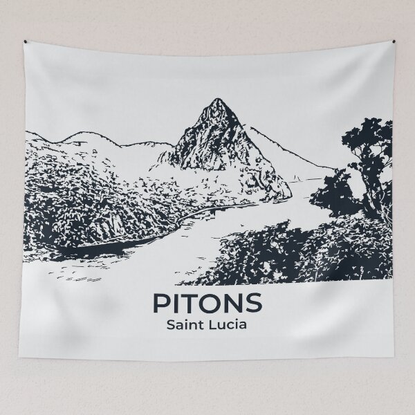 Item preview, Pitons - Saint Lucia designed and sold by Lakeric Cityscapes.