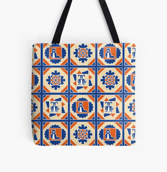 Hund und Katze 2 Allover-Print Tote Bag