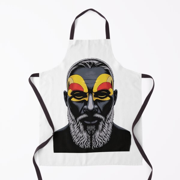 Item preview, Warrior Face Paint Bearded Man – Bold Tribal Mask Style Art designed and sold by Trend Pixel Co..
