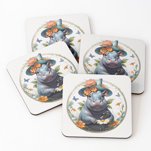 Item preview, Flowers with Hippo Art designed and sold by Planetporridge.