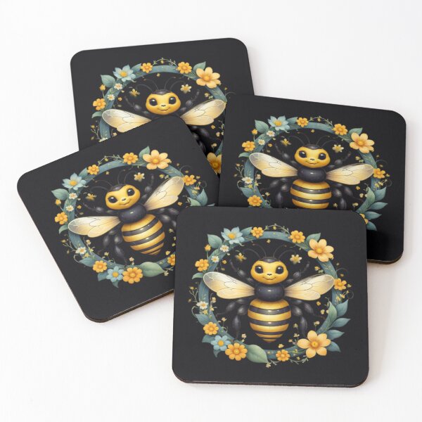 Item preview, Flower with Bee Art designed and sold by Planetporridge.