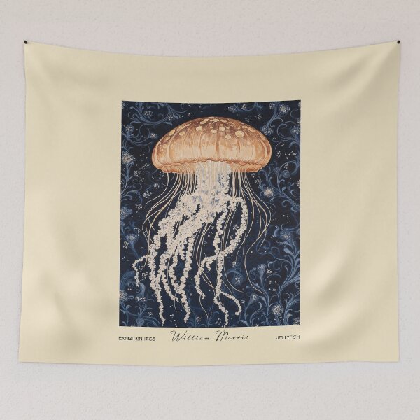 Item preview, William Morris Jellyfish Ocean Botanical designed and sold by MidCenturyStore.