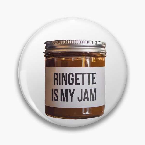 Item preview, Ringette is my Jam - jar with label  designed and sold by EmeraldeaArt.