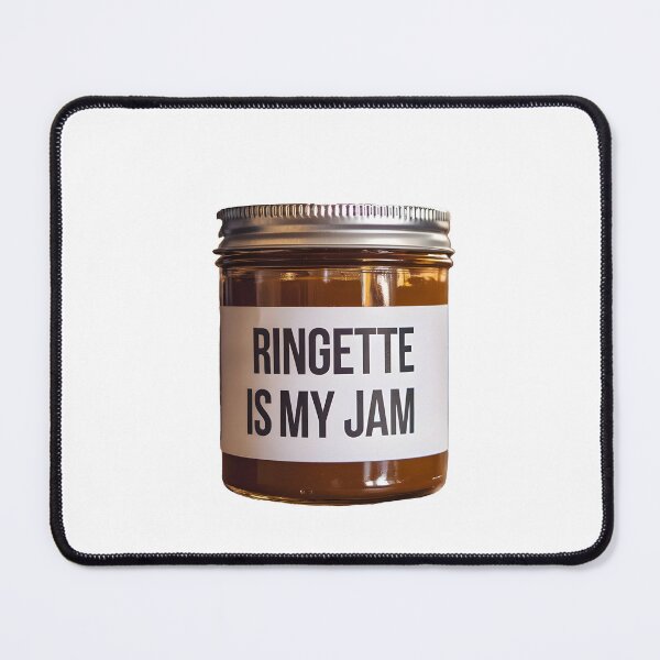Item preview, Ringette is my Jam - jar with label  designed and sold by EmeraldeaArt.