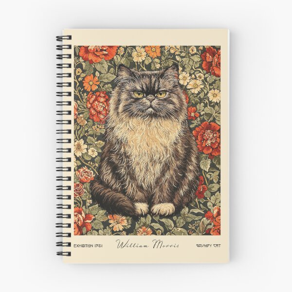 Item preview, William Morris Grumpy Cat Floral designed and sold by MidCenturyStore.