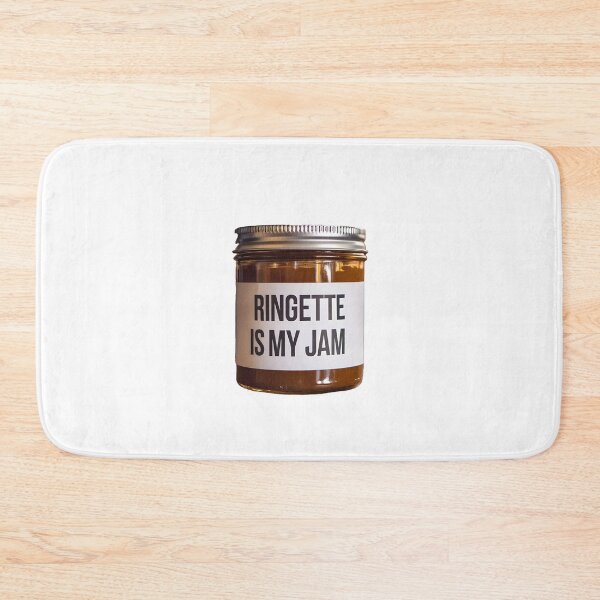 Item preview, Ringette is my Jam - jar with label  designed and sold by EmeraldeaArt.