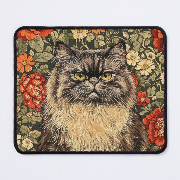 Item preview, William Morris Grumpy Cat Floral designed and sold by MidCenturyStore.