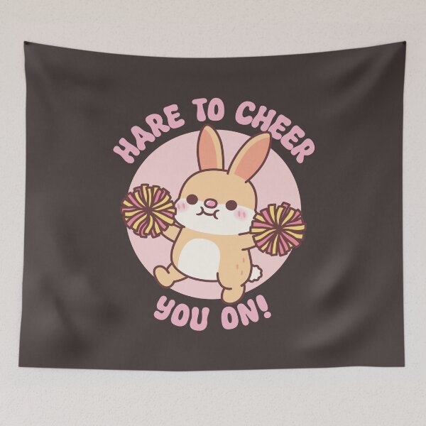 Item preview, Cute Rabbit Hare To Cheer You On Funny designed and sold by rustydoodle.