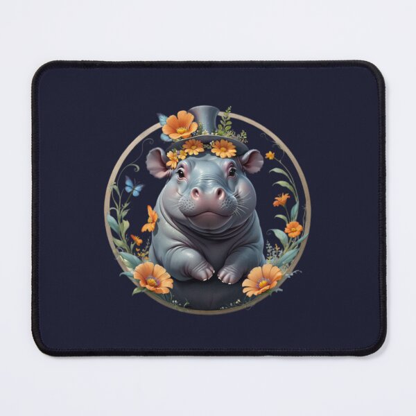 Item preview, Flowers with Hippo Artwork designed and sold by Planetporridge.