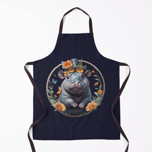 Item preview, Flowers with Hippo Artwork designed and sold by Planetporridge.