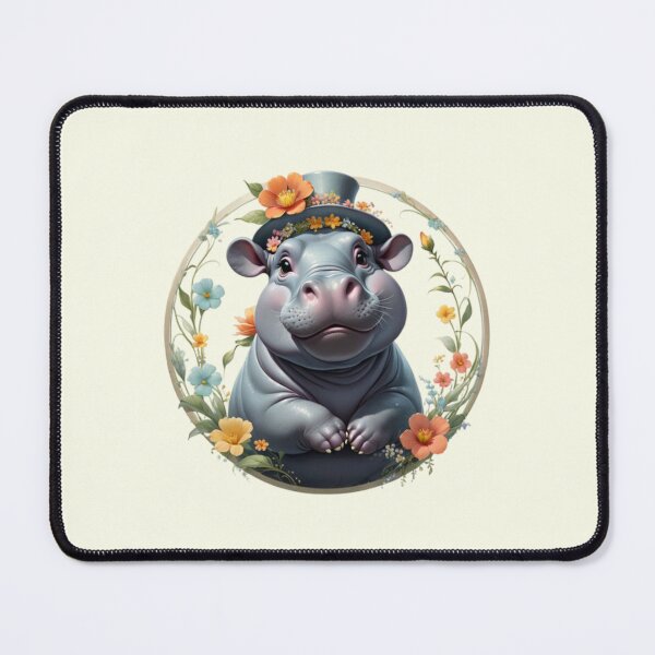 Item preview, Flowers and Hippo Art designed and sold by Planetporridge.