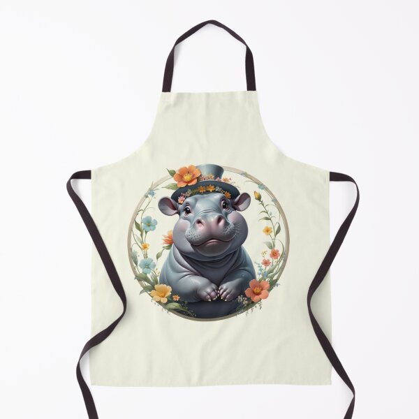 Item preview, Flowers and Hippo Art designed and sold by Planetporridge.