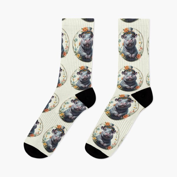 Item preview, Flowers and Hippo Art designed and sold by Planetporridge.