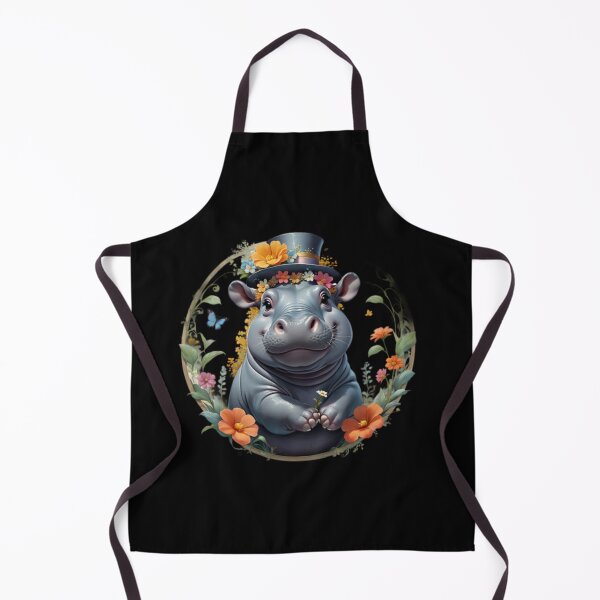 Item preview, Cute Flowers with Hippo Art designed and sold by Planetporridge.