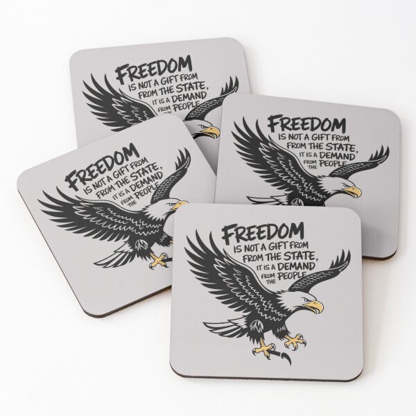 Item preview, Banksy Style Eagle - Freedom is not a gift from the state it is a demand from the people designed and sold by 123ks.