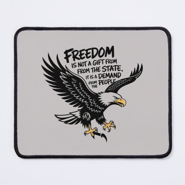 Item preview, Banksy Style Eagle - Freedom is not a gift from the state it is a demand from the people designed and sold by 123ks.