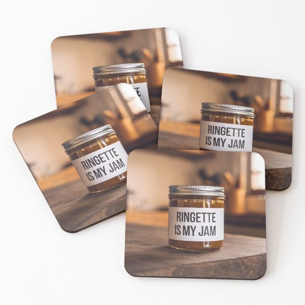 Item preview, Ringette is my Jam - jar on kitchen desk designed and sold by EmeraldeaArt.