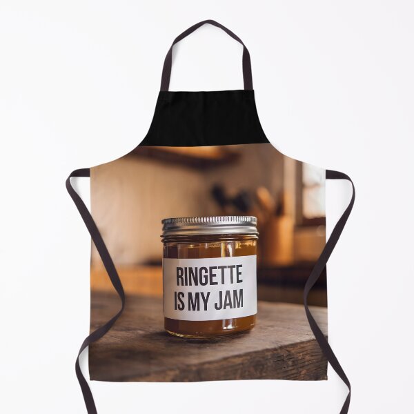 Item preview, Ringette is my Jam - jar on kitchen desk designed and sold by EmeraldeaArt.