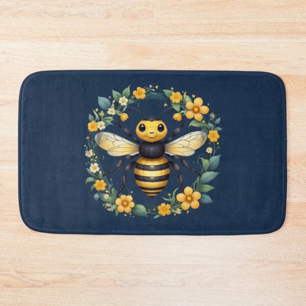 Item preview, Bee Artwork with Flowers designed and sold by Planetporridge.