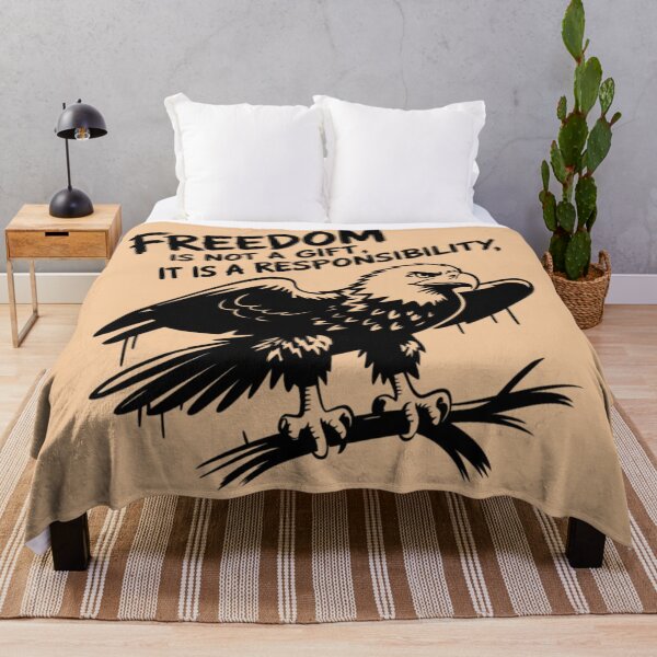 Item preview, Banksy Style Eagle - Freedom is not a gift it is a responsibility designed and sold by 123ks.