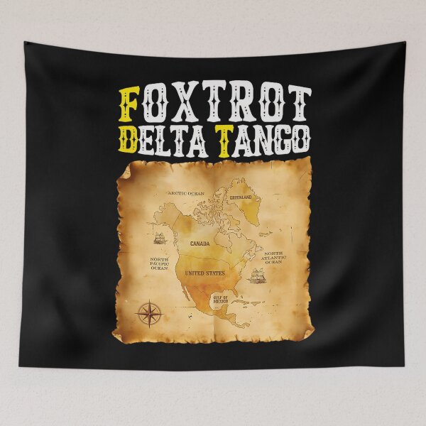 Item preview, Funny Foxtrots Delta Tangos America Map designed and sold by Dreamy-Scenes.
