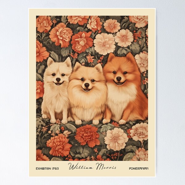 Item preview, William Morris Pomeranian Botanical designed and sold by MidCenturyStore.
