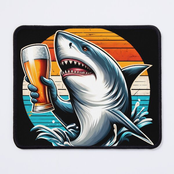 Item preview, Shark with Beer - Great Bites Cold Pints designed and sold by QuirkySpark.