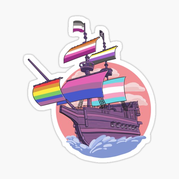 Item preview, Pride Pirate Ship designed and sold by RaccoonOverlord.