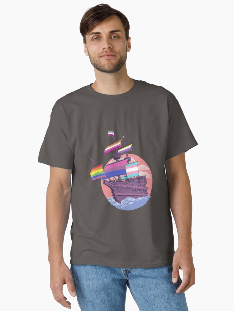 Thumbnail 2 von 7, Classic T-Shirt, Pride Piratenschiff designt und verkauft von RaccoonOverlord.