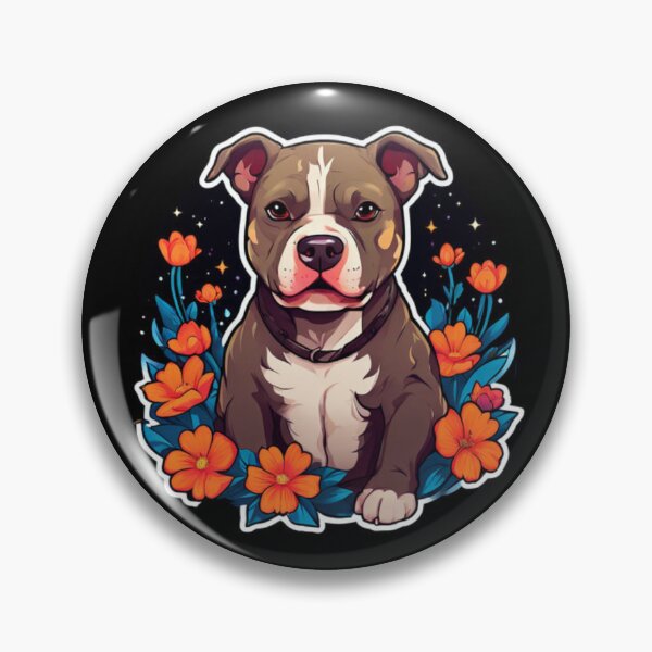 Artikelvorschau, Blumen-Pitbull entworfen und verkauft von Planetporridge.