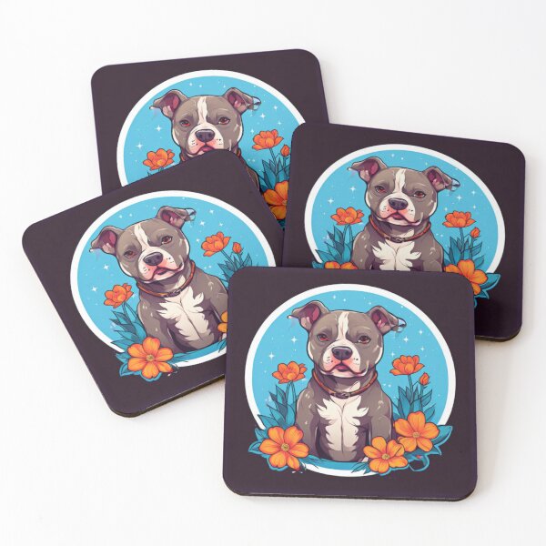 Item preview, Pitbull with Flowers  designed and sold by Planetporridge.