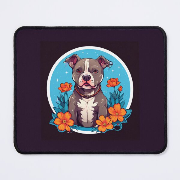 Item preview, Pitbull with Flowers  designed and sold by Planetporridge.
