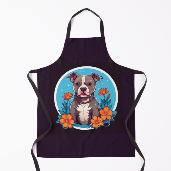 Item preview, Pitbull with Flowers designed and sold by Planetporridge.