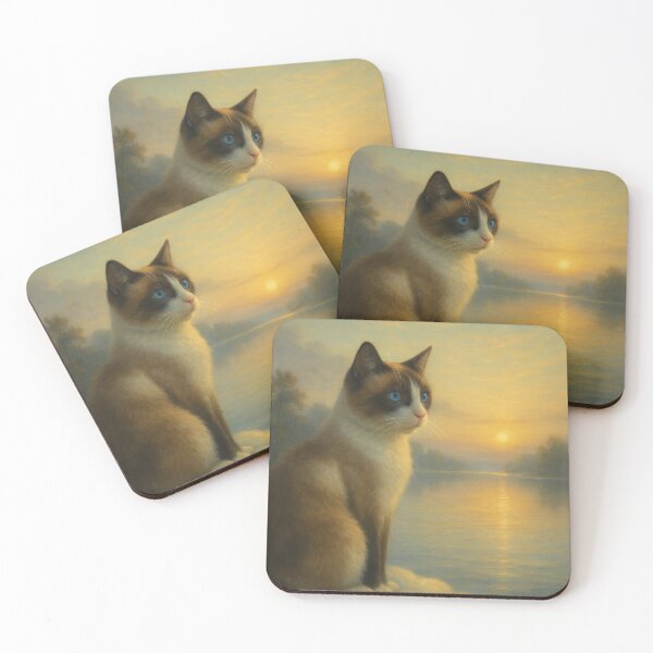 Item preview, Dawn Watcher - Snowshoe by the Lake designed and sold by LesChatsArt.