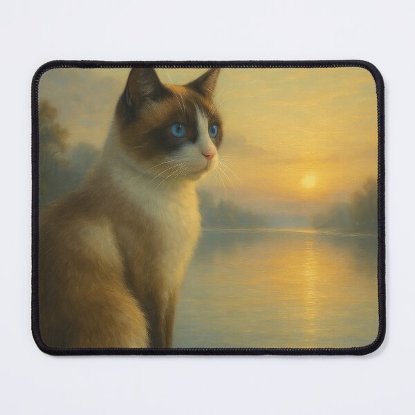 Item preview, Dawn Watcher - Snowshoe by the Lake designed and sold by LesChatsArt.
