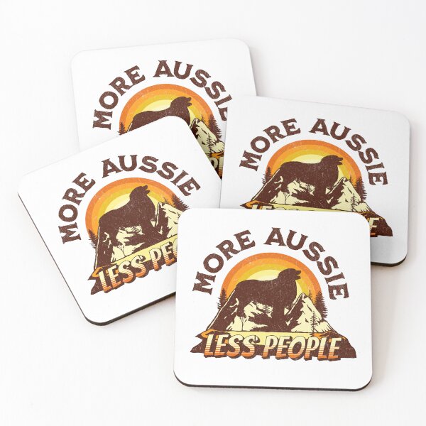 Item preview, More Aussie Less People Vintage Hiking Camping Gift designed and sold by Guarddogdrive.