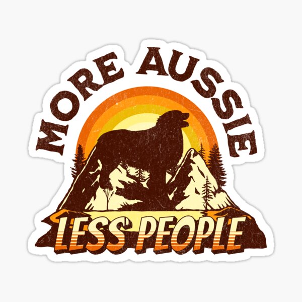 Item preview, More Aussie Less People Vintage Hiking Camping Gift designed and sold by Guarddogdrive.