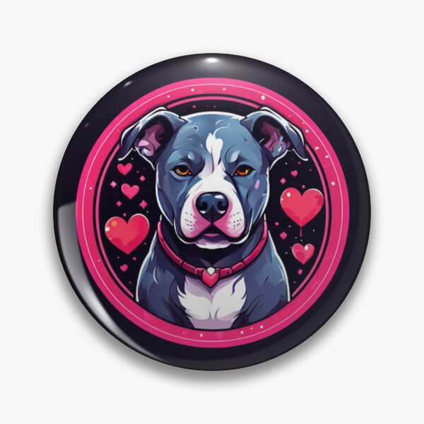 Item preview, Pitbull with hearts Art designed and sold by Planetporridge.