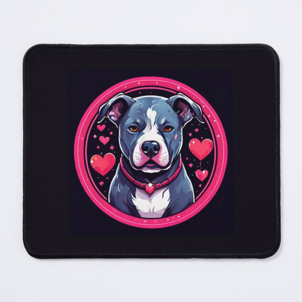 Item preview, Pitbull with hearts Art designed and sold by Planetporridge.