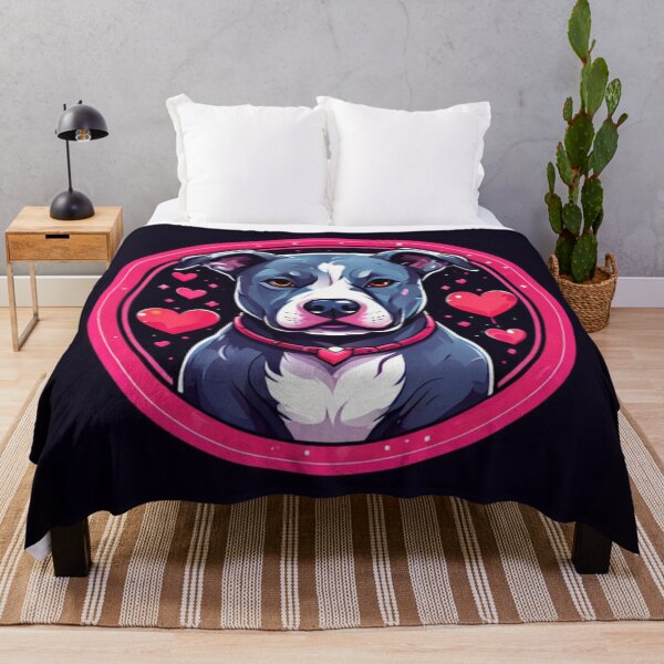Item preview, Pitbull with hearts Art designed and sold by Planetporridge.